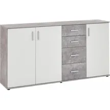 FMD Albi 160,1 x 81,5 x 35 cm Grau / Weiß