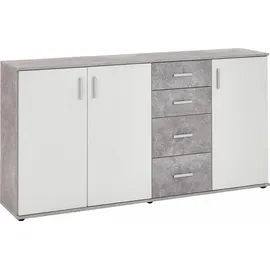 FMD Albi 160,1 x 81,5 x 35 cm Grau / Weiß