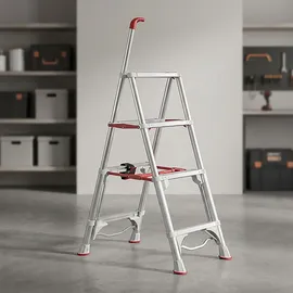 ideoon home Robuste Teleskopleiter 4 Stufen