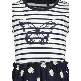 blue seven Jerseykleid BLUE SEVEN, Mädchen, Kleid kurzarm mit Motiv und mit Blumen bedruckter Rock