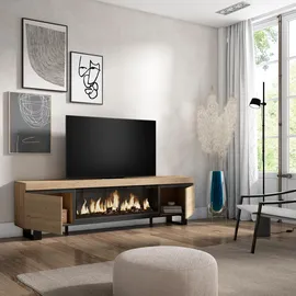 SKRAUT HOME TV-Schrank Lowboard 208x35x57 cm Eiche Holz