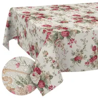ANRO Tischdecke aus Stoff Textil abwaschbar Tischwäsche Tischtuch Baumwolle