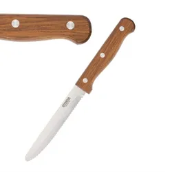 Gastronoble Olympia Steakmesser mit runder Spitze | Holz | 21,5cm | 24 Messer