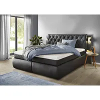 Collection AB Boxspringbett, inklusive Bettkasten, LED-Beleuchtung und Topper schwarz