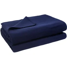Zoeppritz Soft-Fleece Decke 220 x 240 cm dark marina