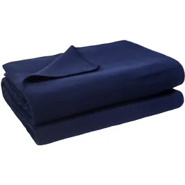 Zoeppritz Soft-Fleece Decke 220 x 240 cm dark marina