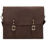 Klondike 1896 Brett Messenger Leder 38 cm Laptopfach dunkelbraun