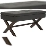CLP Sitzbank Namaro Stoff Dunkelgrau/Antik 110 x 40 x 48 cm