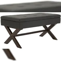 CLP Sitzbank Namaro Stoff Dunkelgrau/Antik 110 x 40 x 48 cm