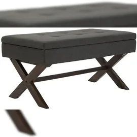 CLP Sitzbank Namaro Stoff Dunkelgrau/Antik 110 x 40 x 48 cm
