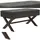 CLP Sitzbank Namaro Stoff Dunkelgrau/Antik 110 x 40 x 48 cm