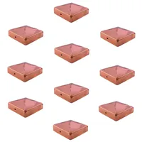 Trutzholm 10x Pfostenkappe Kupfer 121mm Pyramide 12x12cm