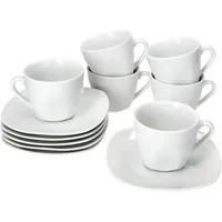 Mambocat Lotta Kaffeetasse 0,17 l Weiß 6 St.