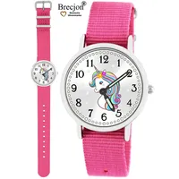 Brecjon Armbanduhr Mädchen Einhorn Lernuhr 5ATM Armband rosa 901