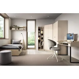 Deine Möbel 24 KINDERSCHREIBTISCH ALBI 10 125/64,5/83 in Sandbeige / Geölte Eiche - Beige