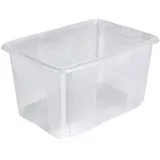 keeeper Aufbewahrungsbox Emil, 45 Liter, natur Dreh-/Stapelbox, mit Griffmulden, Farbe: natur-transparen (45 l,