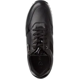 Marco Tozzi Damen Plateau Sneaker mit Lederanteil mit Schnürsenkeln, Schwarz (Black Comb), 38 EU