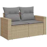 vidaXL Garten-Sofagarnitur 4-tlg. Loungeset beige