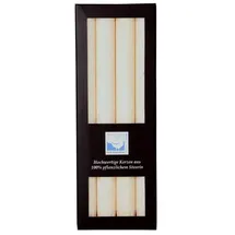Kerzenfarm Hahn Stearin Stabkerze Set 25 cm elfenbein 4 St.