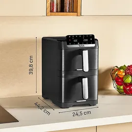 Tefal Easy Fry Crispy Stack Doppelkammer schwarz