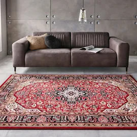 HANSE HOME Nouristan Orientalischer Kurzflor Teppich Skazar Isfahan Rot, 120x170cm