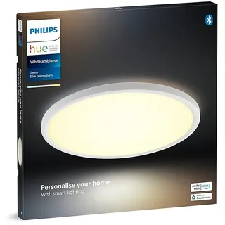 Philips Hue LED-Panel rund White Ambiance Tento M  (23 W, Ø x H: 42,1 x 3,07 cm, Weiß, Mehrfarbig)