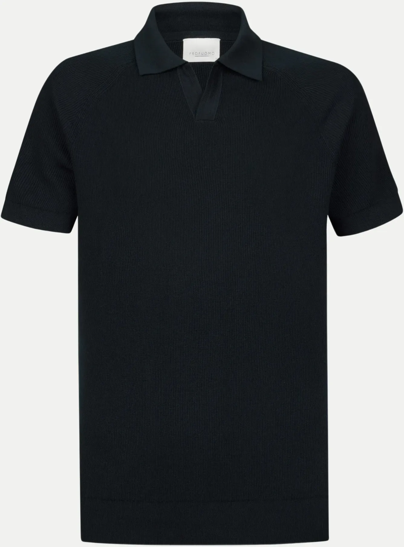 Poloshirt mit offenem Kragen Schwarz XL