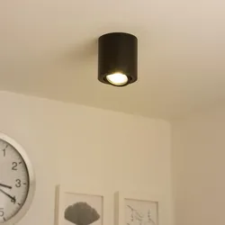 Runder Aufbaustrahler schwenkbar Deckenbeleuchtung - Farbe: schwarz - LED Leucht...