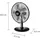 Unold Silverline 25 cm Tischventilator Schwarz/Silber