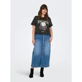 ONLY CARMAKOMA T-Shirt ONLY CARMAKOMA "CARLUCY LIFE REG S/S TOP JRS NOOS", Damen, Gr. M, schwarz (schwarz print:texana wild), Jersey, Obermaterial: 100% Baumwolle, regular fit normal, Rundhals, Shirts T-Shirt, Baumwolle, regular fit