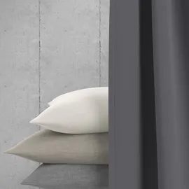Neutex for you! Verdunkelungsvorhang NEUTEX FOR YOU "INSULA", grau (dunkelgrau), Gardinen, 125cm, Multifunktionsband, 140cm, Polyester, Uni-Dimout für starke Verdunklung, nach Maß, B:140cm H:125cm