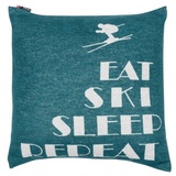 David Fussenegger Silvretta 'Eat Ski Sleep Repeat' 50 x 50 cm