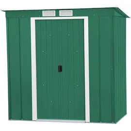 Duramax Gerätehaus Pultdach 6 x 4 m Grün
