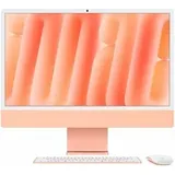Apple iMac 2024 24.0 Standardglas M4 10-Core CPU 10-Core GPU 16GB RAM 256GB SSD Mouse + Keyboard mit Touch-ID und Ziffernblock – BTO Z1EV orange