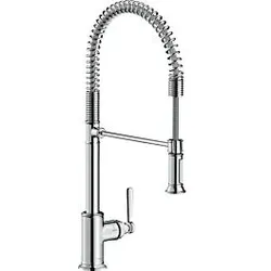 hansgrohe Axor Montreux Küchenarmatur 16582800 Edelstahl-Optik, Schwenkbar 360°, Semi-Pro