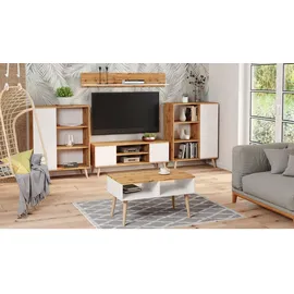 raumhirsch furniture Couchtisch Sandi Weiß Eiche 90 x 55 x 55 cm