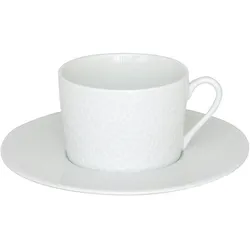 Teetasse und Untertasse Louna 22 cl - Weiß Rund Porzellan Table Passion