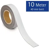 Maul Magnetband weiß 4,0 cm x 10m