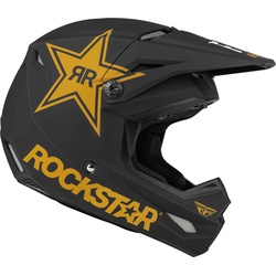 Fly Racing Kinetic Rockstar Motocross Helm, schwarz, Größe XL für Männer