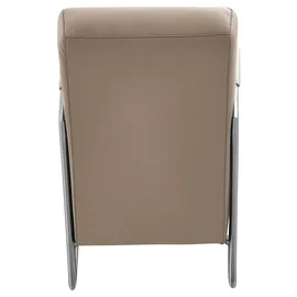 K+W Komfort & Wohnen Cocktailsessel K+W KOMFORT & WOHNEN, beige (sand), B:62cm H:77cm T:83cm, Sessel, Cocktailsessel, mit bezogenen Armlehnen, Gestell in Metall Edelstahloptik