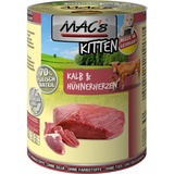 MAC's Cat Kitten Kalb & Hühnerherzen 2.4kg (6x 400g)