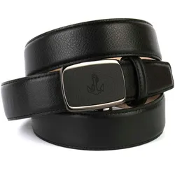 Ledergürtel ANTHONI CROWN, Damen, Gr. 100, schwarz, Leder, unifarben, Gürtel, mit Anker-Logo, Ton in Ton Steppung