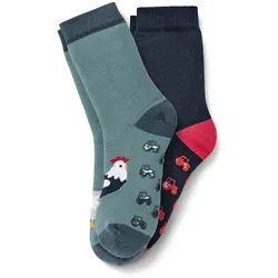 Tchibo - 2 Paar Kleinkind-Antirutsch-Socken - Herren - Gr. 23-26 - dunkelblau