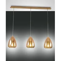 Fabas Luce Britton 3-flg. 40W Durchmesser 60 cm Amber