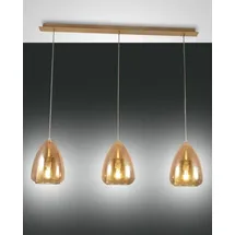 Fabas Luce Britton 3-flg. 40W Durchmesser 60 cm Amber