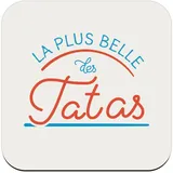 Untersetzer aus Kork – Die schönste der Tatas Famille Beauté Tante – 1 Stück (95 x 95 mm)