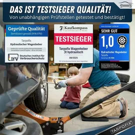 Tarpofix Rangierwagenheber Leder/Stahl 85-475 mm orange