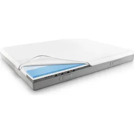 sleezzz Viskoelastik-Matratze Sleezzz Premium 120 x 200 cm, Höhe 20 cm, Härtegrad H2/H3, mit Wendegriffen + Sleezzz® Cool Kühl-Effekt Kissen gratis