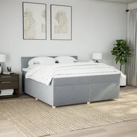 vidaXL Boxspringbett 180 x 200 cm Hellgrau
