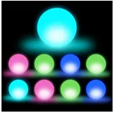 Relaxdays 9 x LED Kugel, Leuchtkugel, Stimmungslichter mit Farbwechsel, kabellos, batteriebetrieben, Kugellampe, d: 7,5 cm, weiß